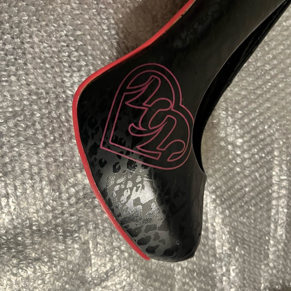 Women’s Black & Hot Pink Metal Mulisha Corset High Heels-Size 10 USA - Picture 15 of 15